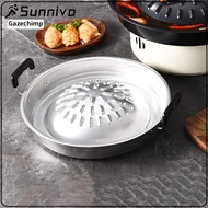 Camping Stove Grill Pan Aluminum Grill Kitchen Household 2in1 Stovetop Easy Cleaning BBQ Grill Pan R