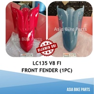 Yamaha Original LC135 V8 FI Front Fender / Mudguard Depan Biru MRO Maroon Cyan Desert Storm - 55C-F1
