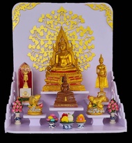 หิ้งมงคล รุ่น H18 หิ้ง 6 ชั้น + ต้นโพธิ์เรียกทรัพย์. หิ้งพระมหาเฮง หิ้งพระโมเดริ์น..