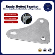 Slotted Angle Plate Bar Triangle Bracket Corner Plate Siku Besi Rak Lubang Bracket Besi Rak