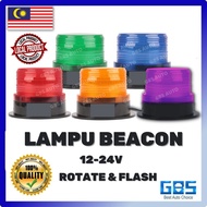 GBS CAR LED LAMP BEACON LIGHT LED WARNING LIGHT LED YELLOW 12V-24V LAMPU BEACON WARNING LIGHT EMERGE