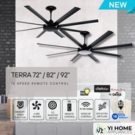 🔥NEW🔥 DEKA+ TERRA 72" 82" 92" Remote Control DC Ceiling Fan / FANDASY TITAN / INOVO TITANIUM  / Kipa