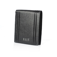[ELLE HOMME] Straight Line Car Pattern 6 Card 2 Pane Wallet/Men's Wallet/Short Wallet (Black)