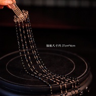 เครื่องประดับผมสไตล์โบราณสไตล์จีนโบราณ สีดำ ที่คาดผมแบบหางม้า ที่คาดผมแบบ U ชุดฮันฟู่ ที่คาดผมแบบตุ๊