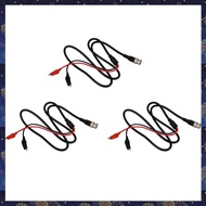 3X P1011 BNC Q9 Male Double Dot Crocodile Oscilloscope Lead Test Probes Cable 1M