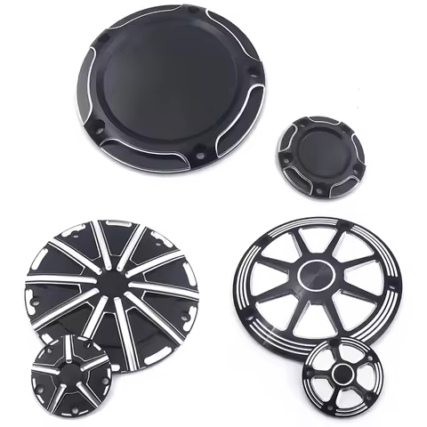 Motorcycle For Harley Dyna Touring FXDC FXDL FLHR Road King Street Glide 99-17 CNC Derby Cover Timin