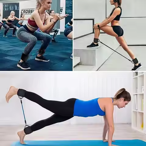 Ankle Resistance Bands, Bands for Working Out with Cuffs,Glutes Workout Equipment, Butt Exercise Equ