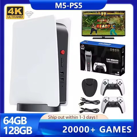 Linux open source system UHD 4k P5 TV Game Console Retre Video Classic Games GS5 Station 2.4g Handhe