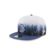 New Era หมวกรุ่น 59Fifty Pack - Forest Boston Red Sox 2-Tone Muted Indigo Visor All-Over Print 59Fif