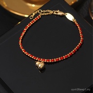 Number Bracelet++ Non-Fade Throwing 4+Small Gourd < High Version > Red String 0.0518k Gold Thickness