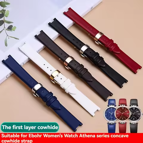 Cowhide Strap For Tissot Folli Follie Rossini MK Mk5774 Mk2277 2425 series Garmin Watch Notched unis