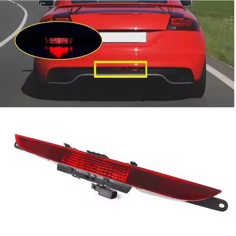 Car LED Rear Tail Light Rear Bumper Center Fog Tail Light Lamp W/Bulb 8J0945703 For Audi TT MK2 2007