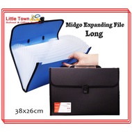 Midgo Expanding file with handle document bag Long size