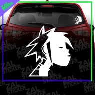 *<ZAL STICKER> CAR STICKER GORILLAZ 2 D SHADOW  MYVI AXIA ALZA BEZZA PERSONA VIOS CITY CIVIC HONDA T