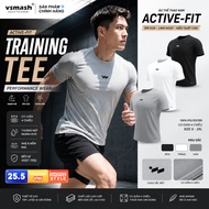 Vsmash Sportswear Form ACTIVE-FIT Men's Gym Sports Shirt Slim FIT, Cool Material, 4-Way Stretch Swea