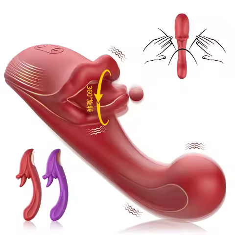 Female Rotating Tongue Licking Vibrator Stimulates G-Spot, Female Massage AV Vibrating Clitoris Stim