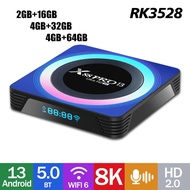 X88 Pro 13 Smart TV Box Android13.0 Rockchip RK3528 Quad-Core 16GB 32GB 64GB Wifi6 BT5.0 2.4G/5G Wifi Media Player Set Top Box TV Receivers