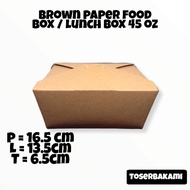 Food Grade Brown Kraft Paper Box 45oz/Food Pail