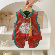 Baby One Hundred Days Old Dress Chinese Style Lotus Tiger Romper #G6.21#