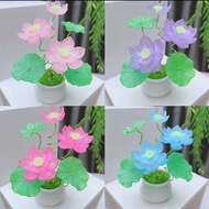 🔥Taiwan Hot Goods+99 Free Shipping✨Small Small Potted Lotus Handmade diy Making Materials Home Small