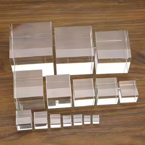 K9 Quality 10pcs Crystal Cube K9 Crystal Blank Block Carved White Embryo Material for 3d Laser Engra
