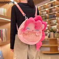 UYINGME โปร่งใสโปร่งใส ถุงพายรับวิทยุ จุได้มาก การ์ตูนลายการ์ตูน กระเป๋า pinkie Plush ITA สร้างสรรค์