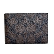 COACH Outlet Compact Billfold Wallet Mahogany/Black