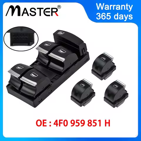 Electric Power Window Switch 4F0959851H For Audi A3 8P A6 S6 RS6 C6 Q7 2004 - 2011 4F0959855B 4F0 95