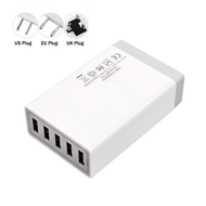 Multiple USB Smart Charger Quick Charge Station 40W 5-Port Fast Charger 5V/8A High Speed Desk Phone