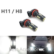 Black Foglamp H11 H8 15W 6000K 15Smd 648 Led Lamp