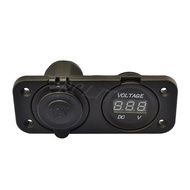 POWER SOCKET WITH VOLT METER 105 X 42.5MM DC12V