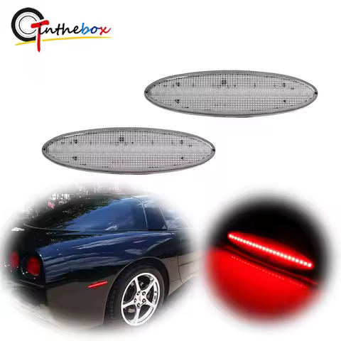 2Pcs LED Side Marker Light Rear Fender Lights Red Signal Lamps for Chevrolet Corvette C5 1997-2004 C