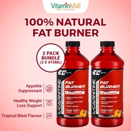 [TWIN PACK] EC L Carnitine + Apple Cider Vinegar - 473ml, Tropical Blast Flavor - All Natural Fat Bu