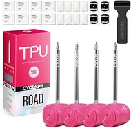 4-Pack CYCLAMI TPU Inner Tube 700C, Ultralight 30g Road Bike Tube Compatible with 700x18/23/25/28/30