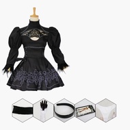 {ftuhyjuy} Women Clothes Nier Automata Yorha 2B Cosplay Dress Suit Anime Women Dresses Costume Set F
