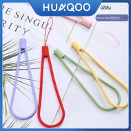 HUAQOOสายคล้องโทรศัพท์มือถือซิลิโคนทอแบบสั้นสายคล้องข้อมือป้องกันการตกและป้องกันการสูญหายสายคล้องกุญแจ U Disk สายรัดข้อมือชายและหญิง