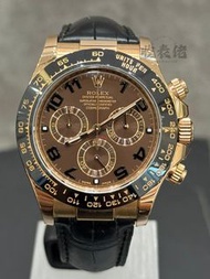 【經典朱古力】95新 ROLEX 勞力士 地通拿 DAYTONA 116515 116515LN-0020 ARAB CHOCO 舊朱 阿拉伯數字
