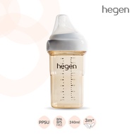 Hegen ขวดนม ขวดนมทรงเหลี่ยมPPSU ขวดนมสีชา จุกนมเสมือนนมแม่ เหมาะสำหรับแต่ละช่วงวัย Feeding Bottle