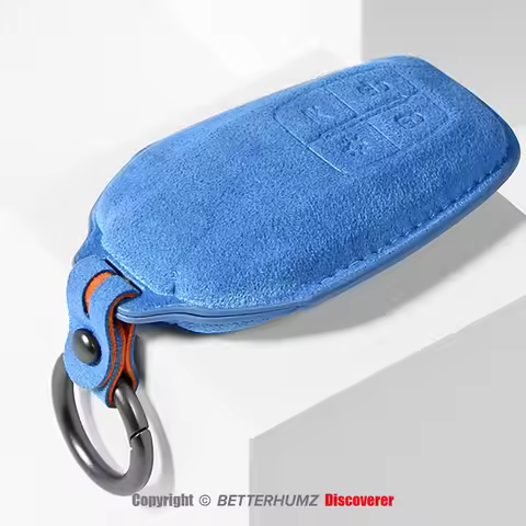 Make of Alcantara Key Fob Cover For Ferrari F1 Rubber 599 F40 Roma 812 F8 SF90 Portofino Key Case Ke