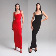 Skims Skims Softloungelace Softloungelace Solid Color Slimmer Look Sexy Modal Fabric Sling Long Skir