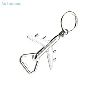 AUTU Double Purpose Plane Keychain Compact Bottle Opener Sturdy Alloy Outdoor Accessory