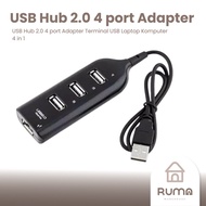 USB Hub 2.0 4 port Adapter Terminal USB Laptop Komputer 4 in 1