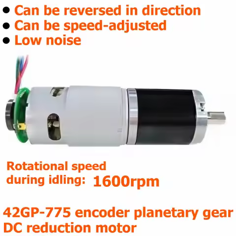 42GP-775 DC speed reducer motor with encoder, 12V/24V adjustable-speed high-torque motor