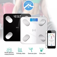 READY STOCK❤️Smart Bluetooth Body Weight Scale Digital Weighing Scale 12-in-1 Timbang Berat Badan Penimbang Badan