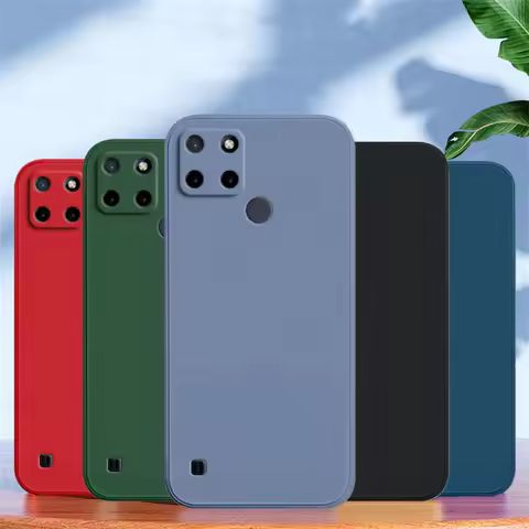 For Realme C21Y Case Realme C21Y C25Y C30 C31 C35 Cover Funda Shockproof TPU Liquid Silicone Phone B