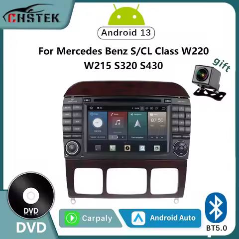 CHSTEK Car Radio Android Carplay DVD Multimedia Player For Mercedes Benz S/CL Class W215 W220 S320 S