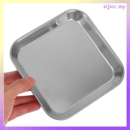 Stainless Steel Dinner Plate Station Buffet Pans Square Plates for Toddlers Steak Eating Food  sijic
