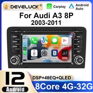 2 Din Android 12 Car Radio For Audi A3 8P 2003-2011 S3 RS3 Sportback Multimedia Video Player GPS 4G 