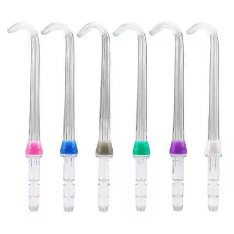 Replacement Tips for Waterpik Water Flosser (6 Implat Denture Tips)，Water Flosser Tip Replacement, D