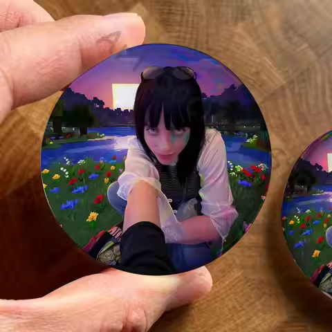 B-Billie Singer Eilish Badges Creative Tinplate Button Pins Brooch Creative Quotes Badge Clothes Bac